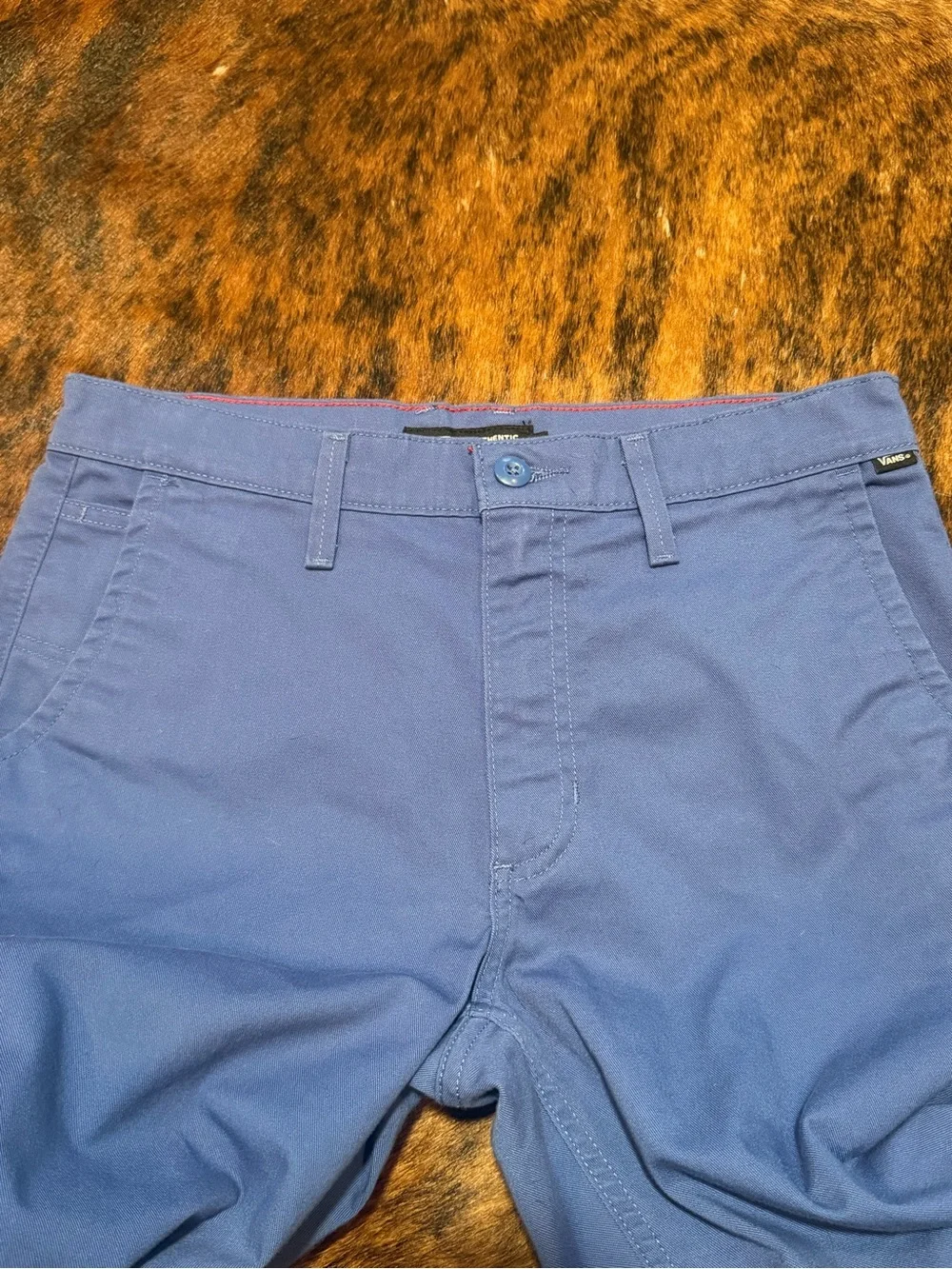 Men's Vans Authentic Chino Slim Fit Stretch Light Blue Size 30 X 31 Casual Golf